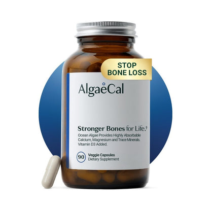ALGAECAL- Plant Based Calcium Supplement with Vitamin D3 (1000 IU) for Bone Strength, Contains 13 Minerals Supporting Bone Health, Organic Calcium (750 mg) for Women & Men, 90 Veggie Caps, Made in USA